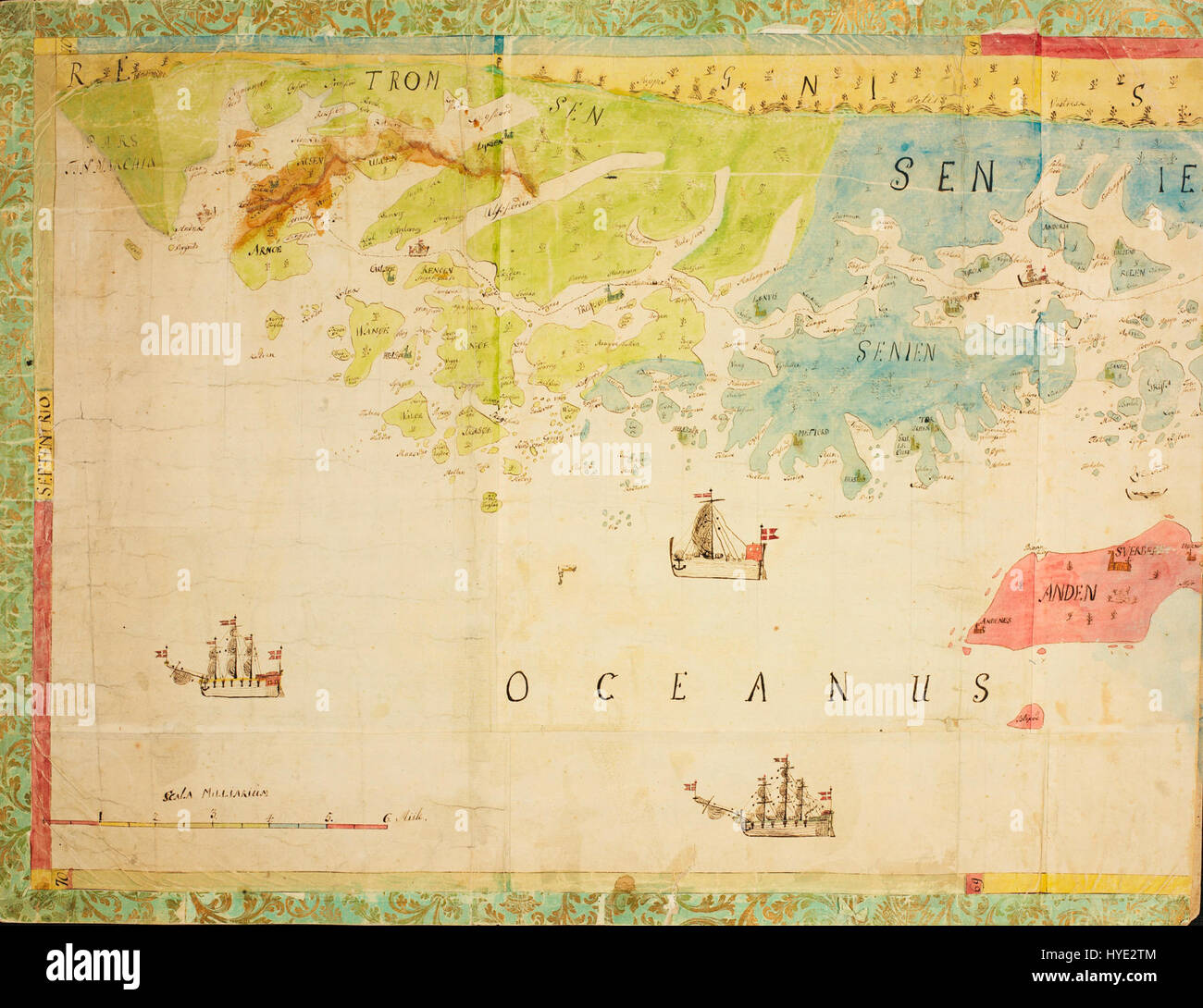 Il Norlandia no nb krt 00519 è un'immagine che cattura un significativo momento storico o culturale relativo al Norlandia, potenzialmente una nave o un punto di riferimento. L'immagine evidenzia la sua importanza culturale o storica nella storia marittima o negli studi regionali. Foto Stock