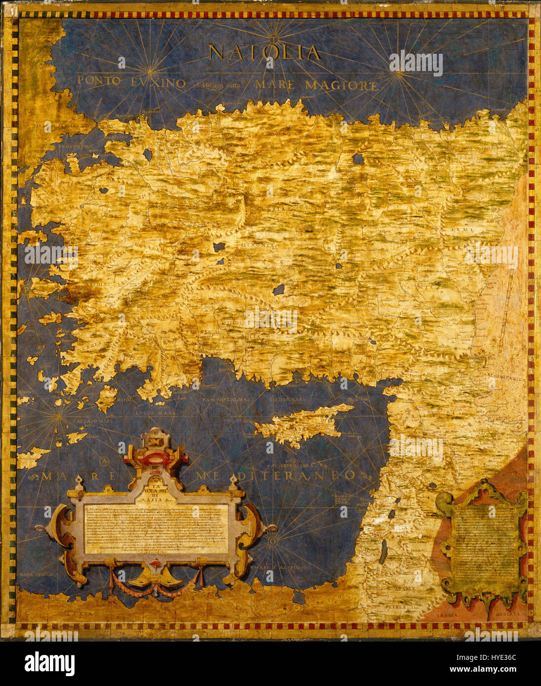 Egnazio Danti penisola anatolica con antichi toponimi e Medio Oriente Google Art Project Foto Stock