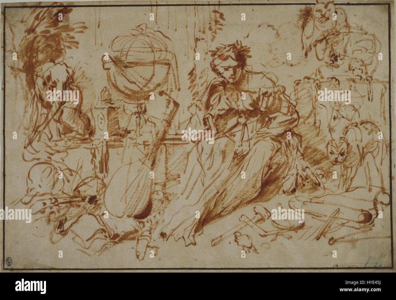 Giovanni Benedetto Castiglione (chiamato il Grechetto), Italiano melanconia Google Art Project Foto Stock