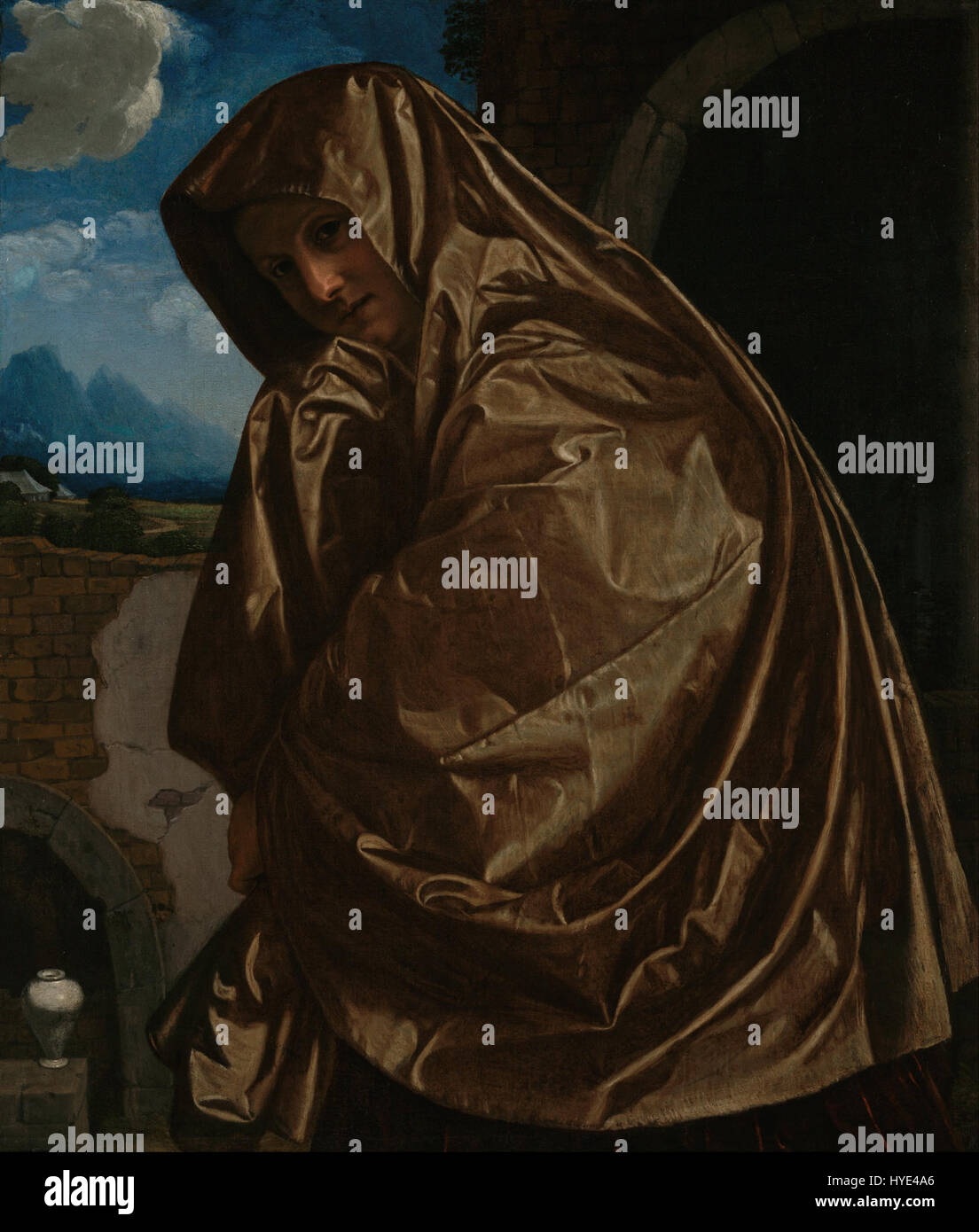 Giovanni Girolamo Savoldo (Italiano (Lombard), attivo circa 1480 dopo 1548) Santa Maria Maddalena presso il sepolcro di Google Art Project Foto Stock