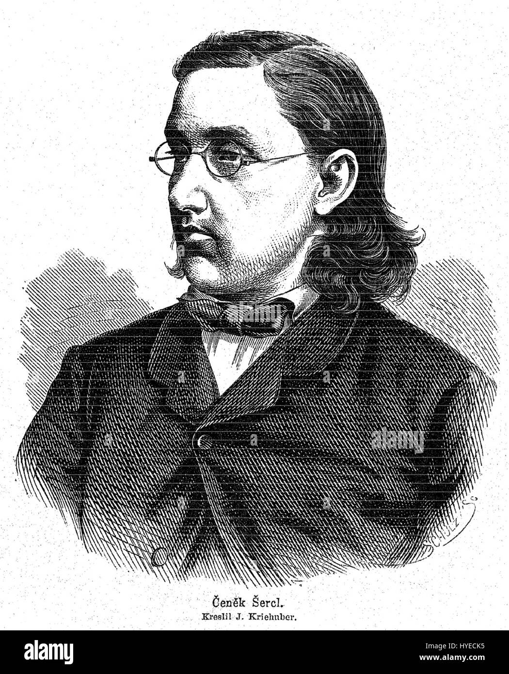 Questo si riferisce a un'opera o documento del 1869 che coinvolge Cenek Sercl e Schulz. Potrebbe essere collegato a un evento storico, opera d'arte o pubblicazione di quel periodo, potenzialmente collegato a questi individui o ai loro contributi nell'Europa del XIX secolo. Foto Stock