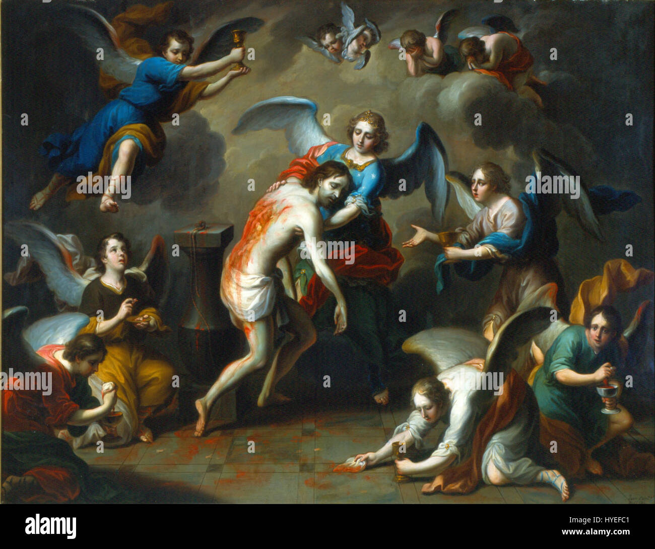 Juan Patricio Morlete Ruiz Cristo Confortato dagli Angeli Google Art Project Foto Stock