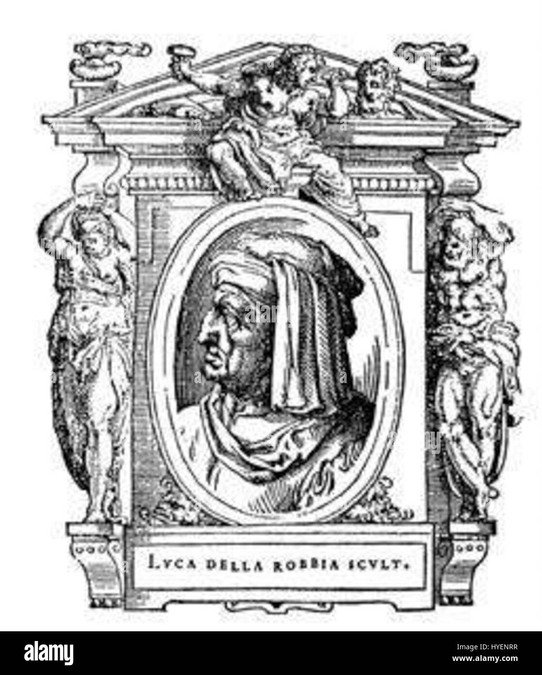 L'opera '035 le vite, Luca della Robbia' fa probabilmente riferimento allo scultore rinascimentale Luca della Robbia, noto per le sue opere in terracotta. Il titolo potrebbe riferirsi a una rappresentazione delle "vite" o dei soggetti delle sue famose opere. Foto Stock