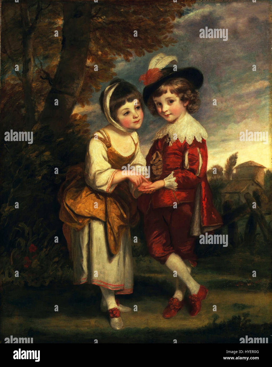 Joshua Reynolds Lord Henry Spencer e Lady Charlotte Spencer Foto Stock