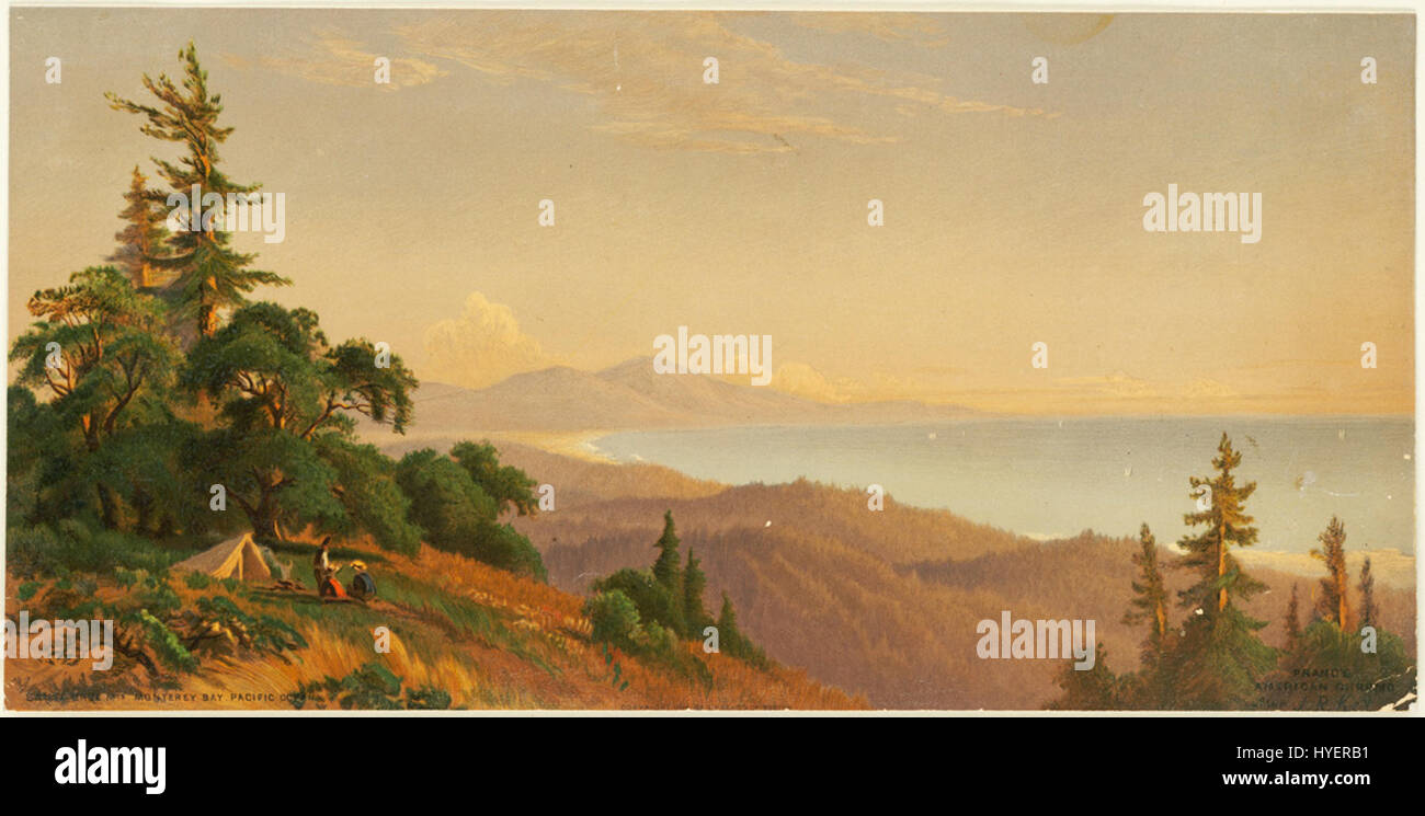 Santa Cruz Mts., Monterey Bay, Oceano Pacifico 3 (Boston Public Library) Foto Stock