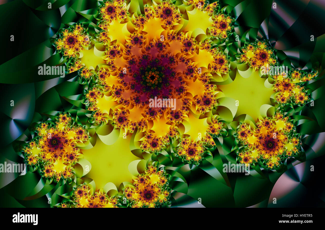 Modificato Julia set con funzioni di alternata applicata al anche / odd iterazioni. Foto Stock