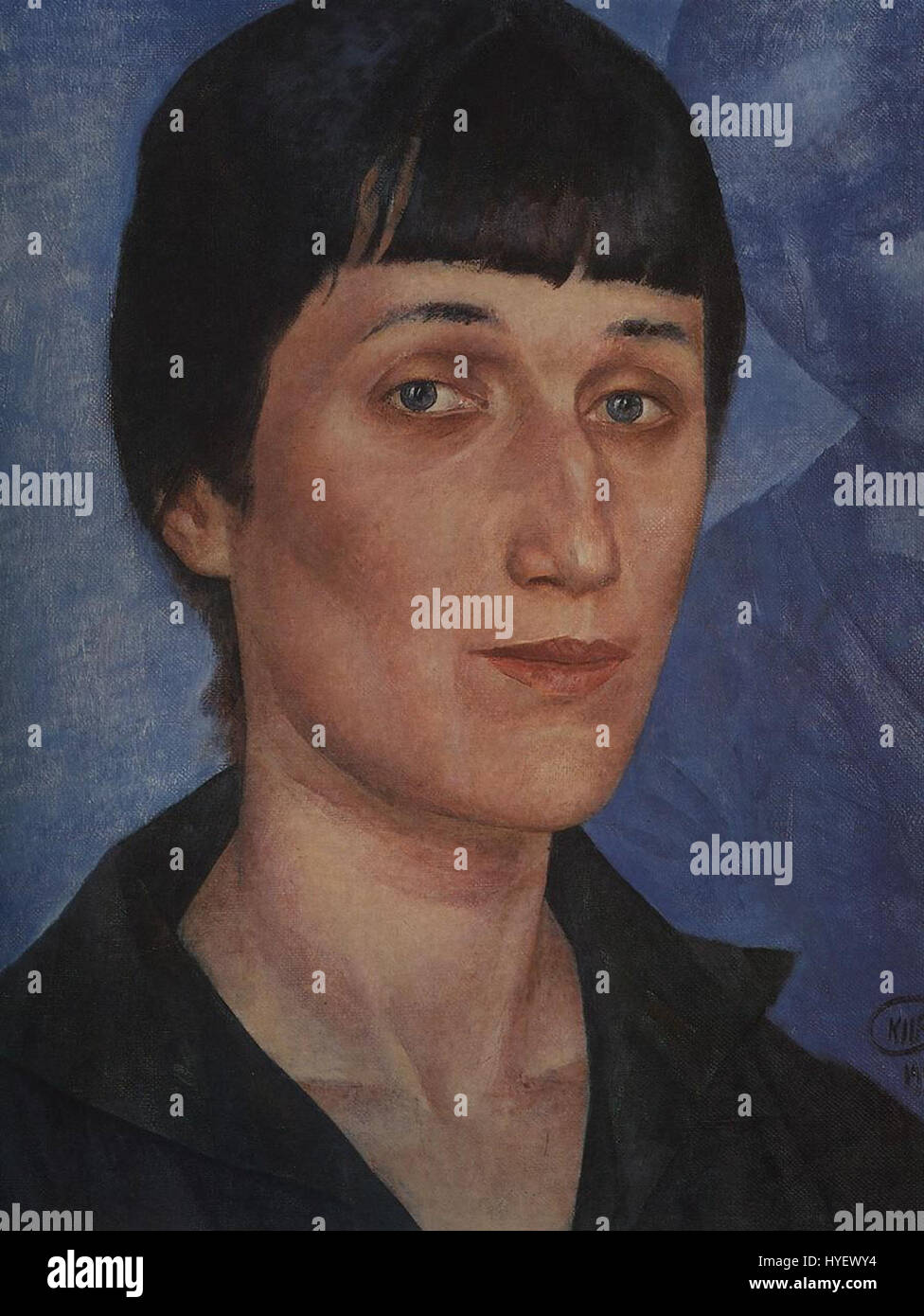 Kuzma Petrov Vodkin. Ritratto di Anna Akhmatova. 1922 Foto Stock