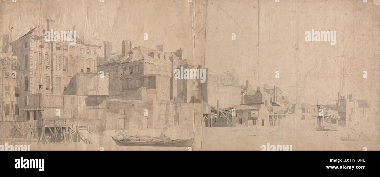 Samuel Scott una casa di città sul Tamigi Google Art Project Foto Stock