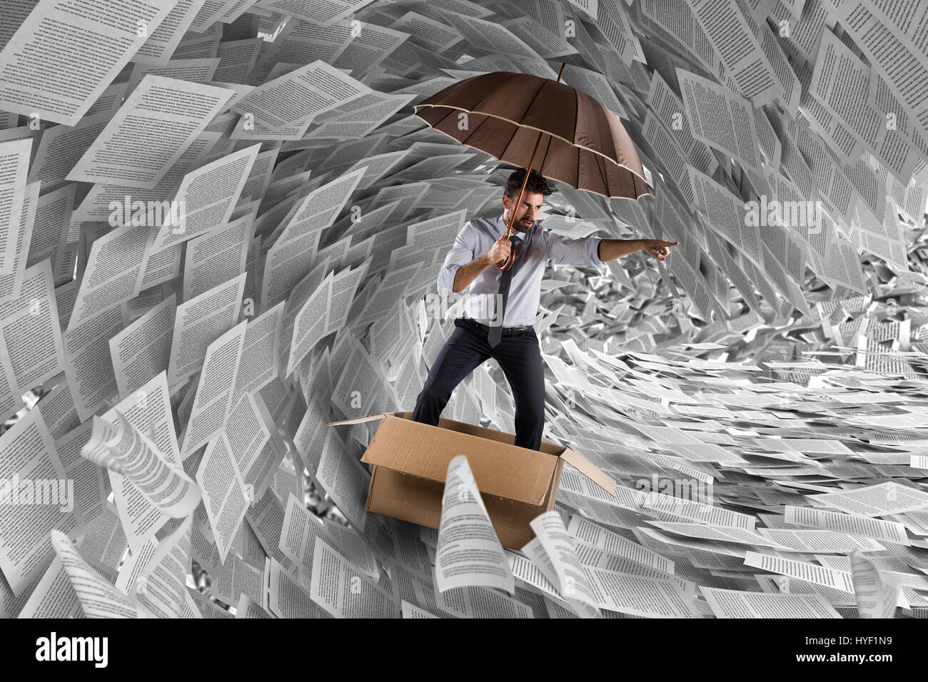 Superare la tempesta della burocrazia Foto Stock