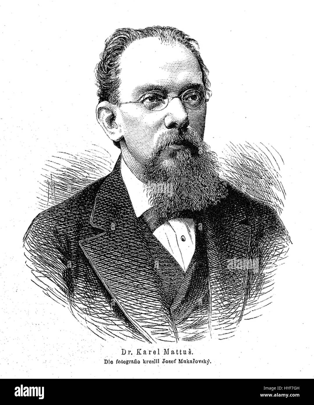 Il dipinto di Karel Mattus del 1880 raffigura Mukarovsky, forse riferendosi a una persona o a un luogo associato a un contesto storico o culturale. Il pezzo riflette gli stili artistici della fine del XIX secolo. Foto Stock