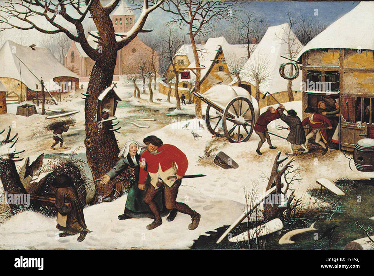 Pieter Brueghel il Giovane, di ritorno dalla Inn Foto Stock