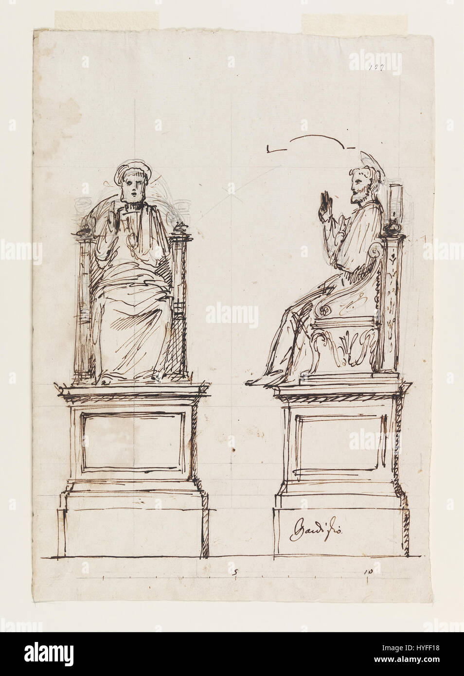 Luigi Vanvitelli Design per un trono di marmo per la statua di San Pietro, San Pietro, Roma Google Art Project Foto Stock