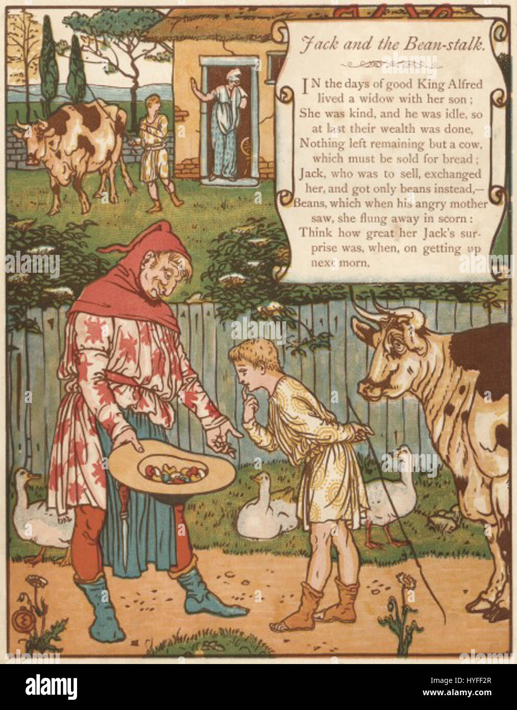 Walter Crane (1845–1915) è stato un artista e illustratore inglese, famoso per i suoi contributi alla letteratura per bambini e al movimento Arts and Crafts. Le sue opere includono illustrazioni per "il Principe rana" e "la Signora di Shalott". Foto Stock