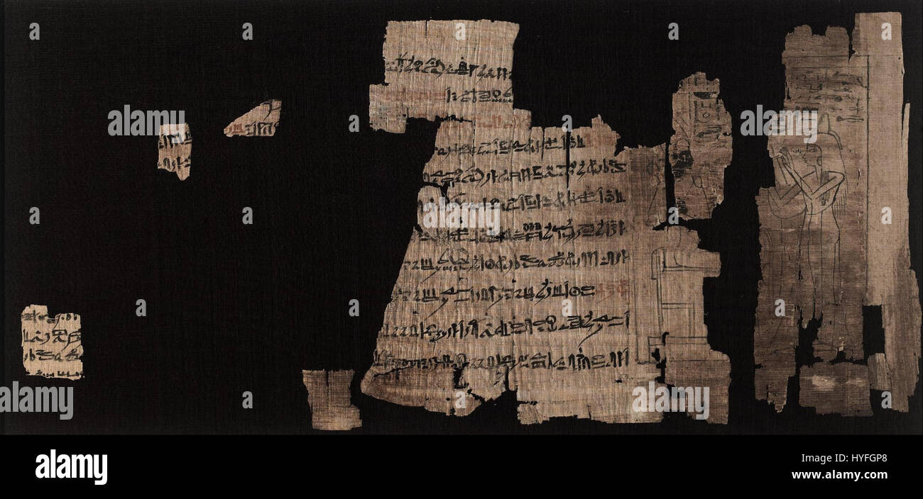 Sconosciuto foglio egiziano con iscrizione ieratico circa Neskhonsu, la cantante del grande dio Amon Google Art Project Foto Stock