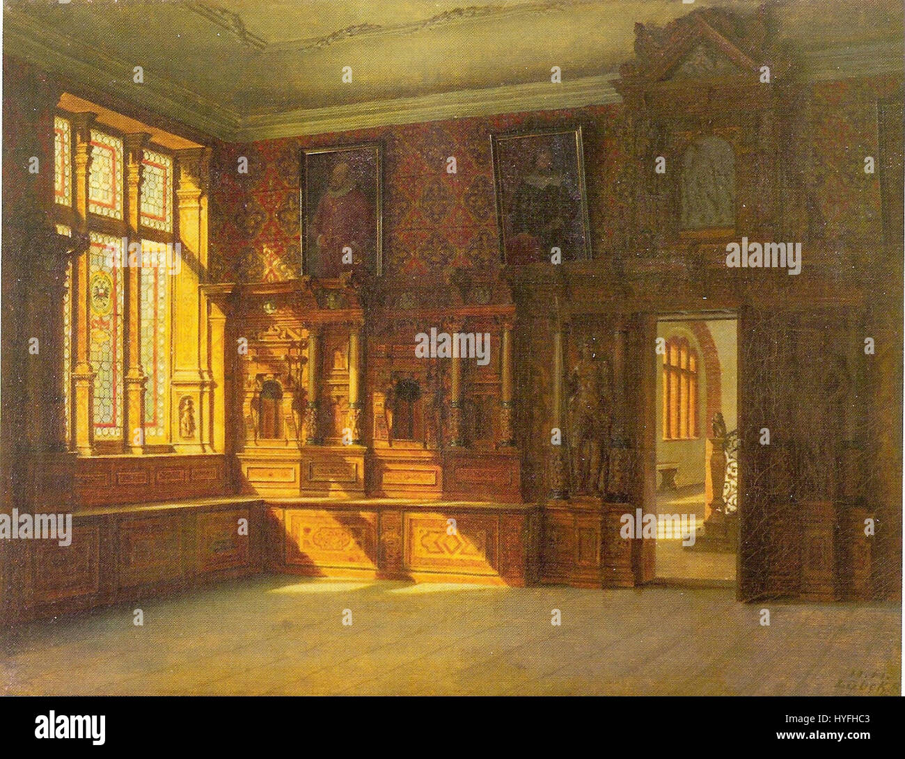 Kriegsstube HL1881 è un'opera d'arte o opera storica, probabilmente legata a temi militari o bellici, dell'anno 1881. Può rappresentare soldati o scene di battaglia, riflettendo il clima socio-politico della fine del XIX secolo. Foto Stock