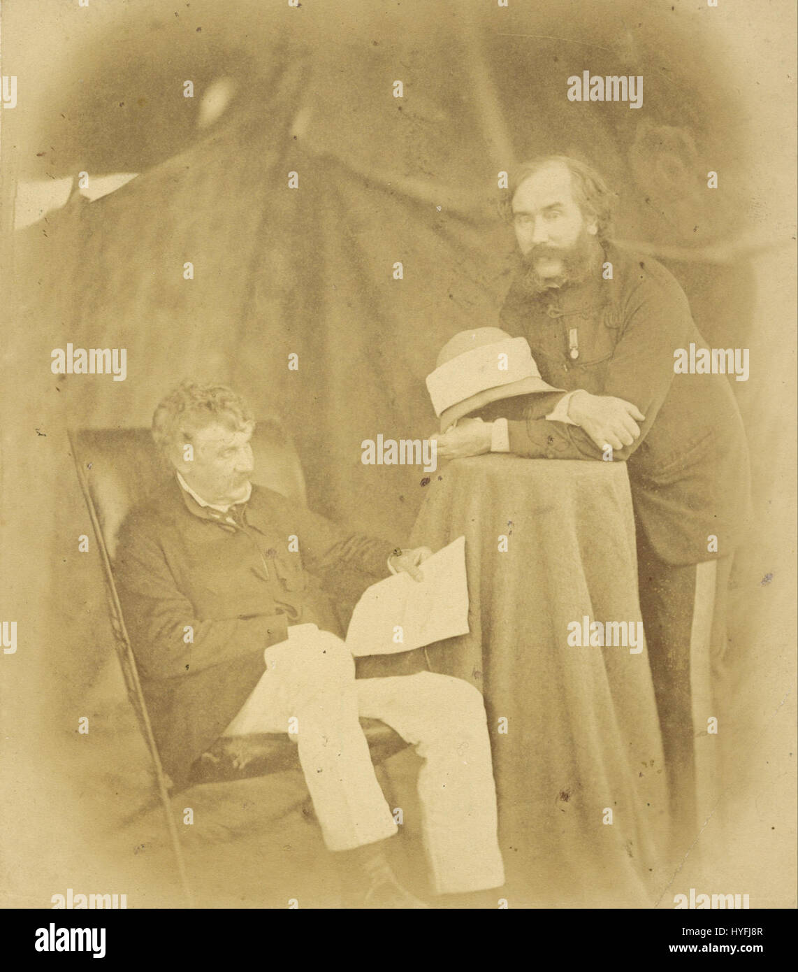 Felice Beato (British, nato Italia) (Sir Henry Drury cablaggio, K.C.B., il Colonnello comandante, Royal Engineers e il Colonnello Robert Abercromby) ... Google Art Project Foto Stock