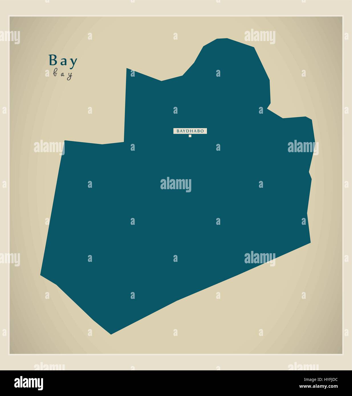 Mappa moderno - Baia di modo Illustrazione Vettoriale