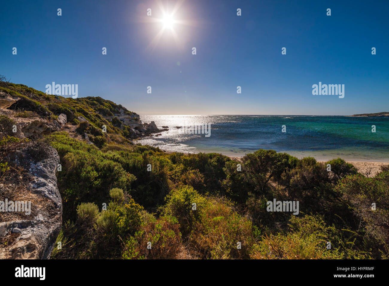 Gnarabup spiaggia dell'Oceano Indiano, a sud del Fiume Margaret, Australia occidentale Foto Stock