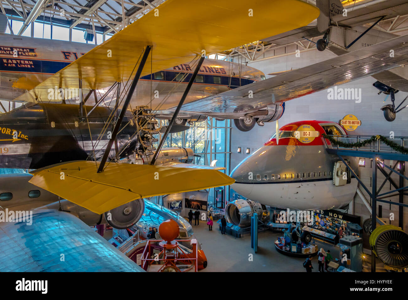 Interno del Museo Nazionale dell'aria e dello spazio dello Smithsonian Institution - WASHINGTON, STATI UNITI D'AMERICA Foto Stock