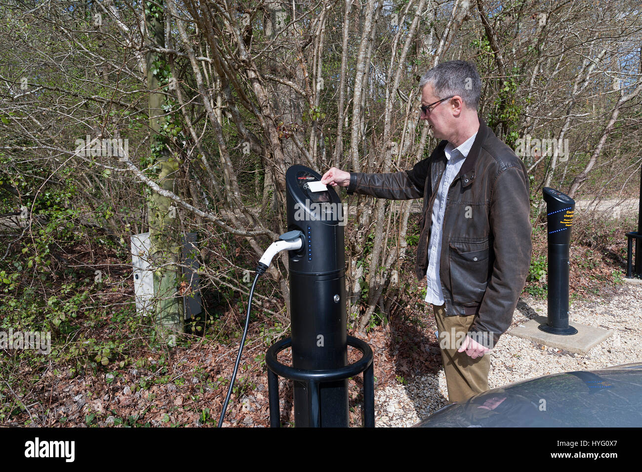 2014 Ford Focus auto elettrica Foto Stock