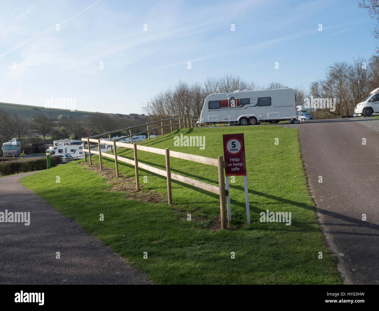 Brighton caravan e camper sito Foto Stock