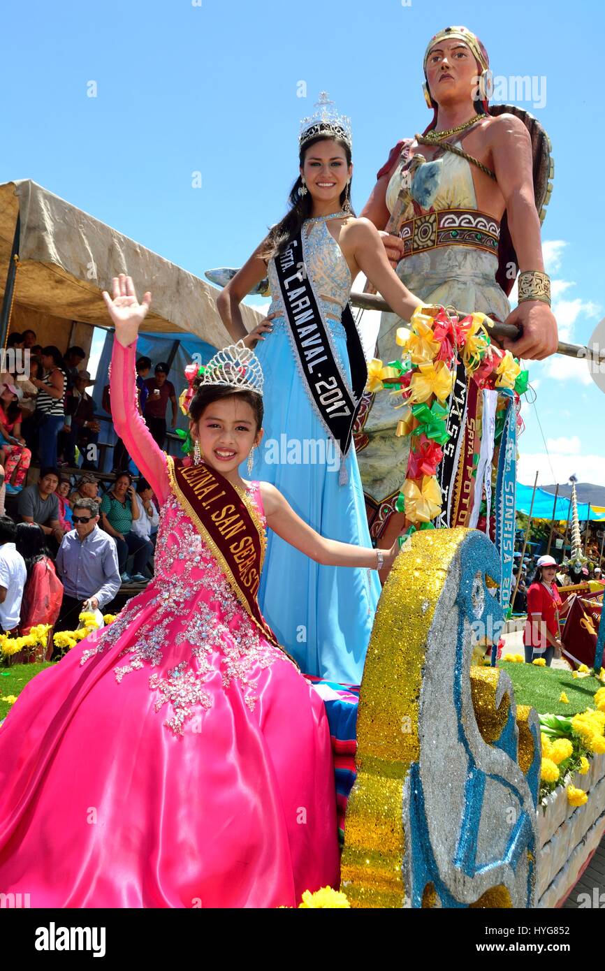 Regina - Carnevale di Cajamarca. Dipartimento di Cajamarca .PERÙ Foto Stock