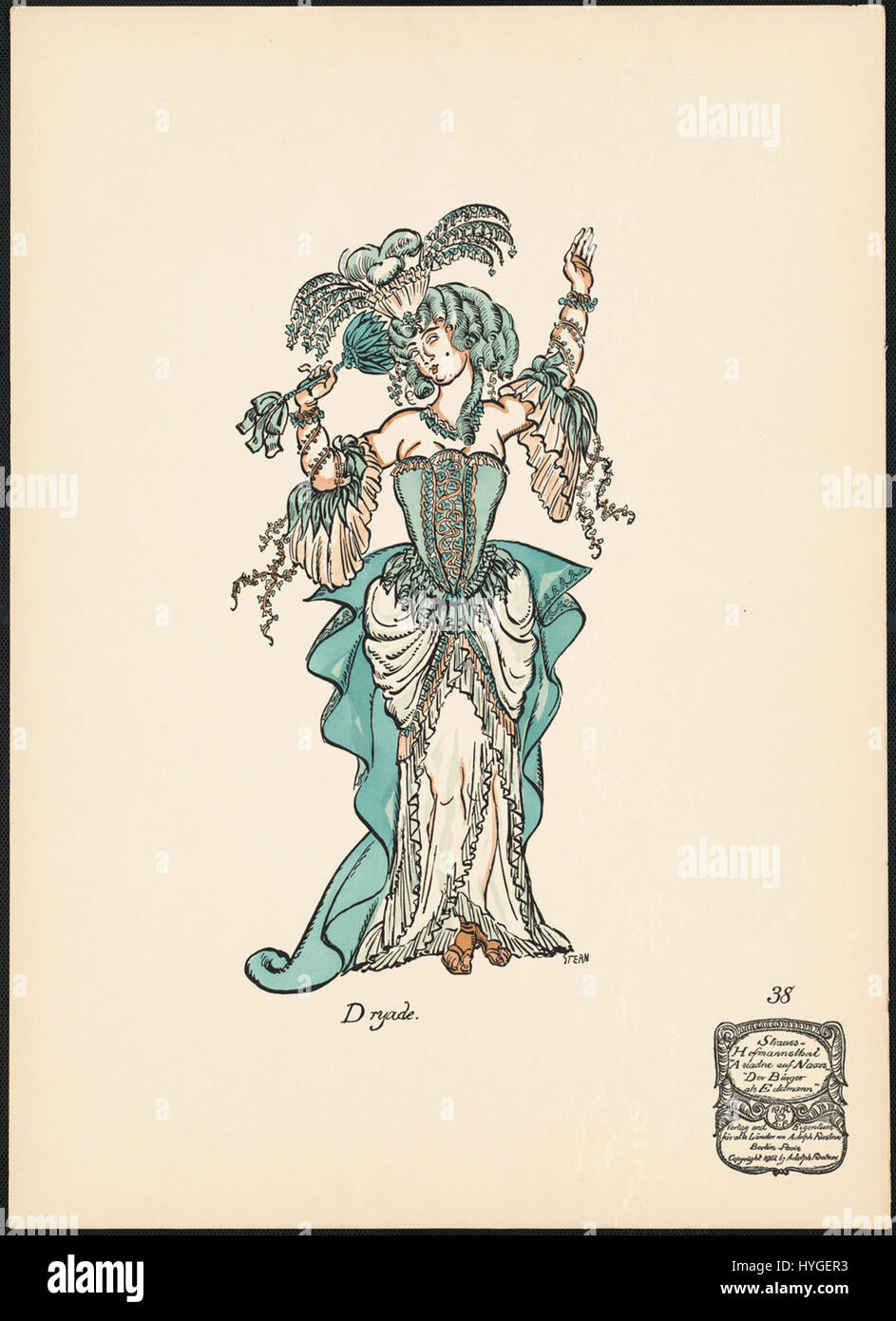 Il Dryade, ospitato nella Boston Public Library, è un'opera d'arte che rappresenta una dryad, uno spirito di albero della mitologia greca. Il pezzo cattura la natura mistica ed eterea di queste creature mitiche, spesso raffigurate come ninfe o spiriti di alberi nella leggenda greca. Foto Stock