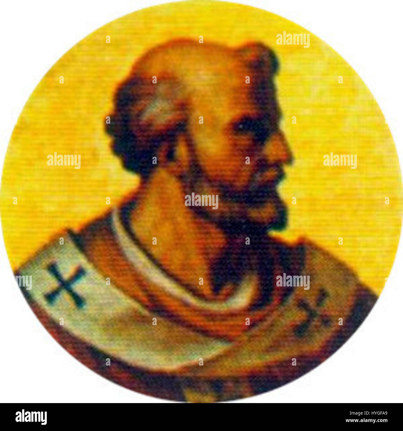 Papa Innocenzo II, regnante dal 1130 al 1143, ha svolto un ruolo significativo nella politica medievale europea. Il suo papato fu segnato dagli sforzi per rafforzare il potere della chiesa in relazione ai monarchi e ai leader locali. Foto Stock