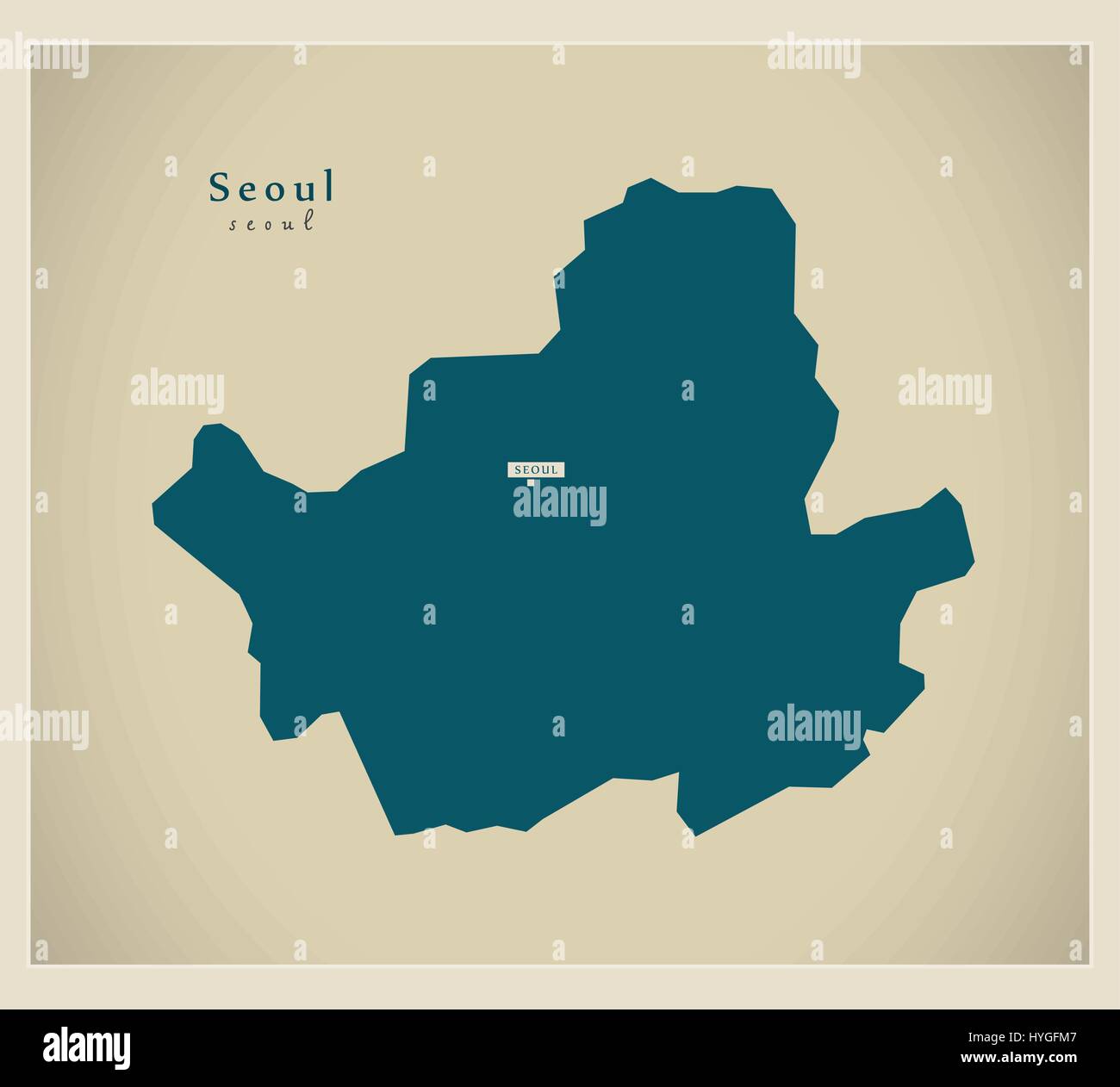 Mappa moderno - Seoul KR Illustrazione Vettoriale
