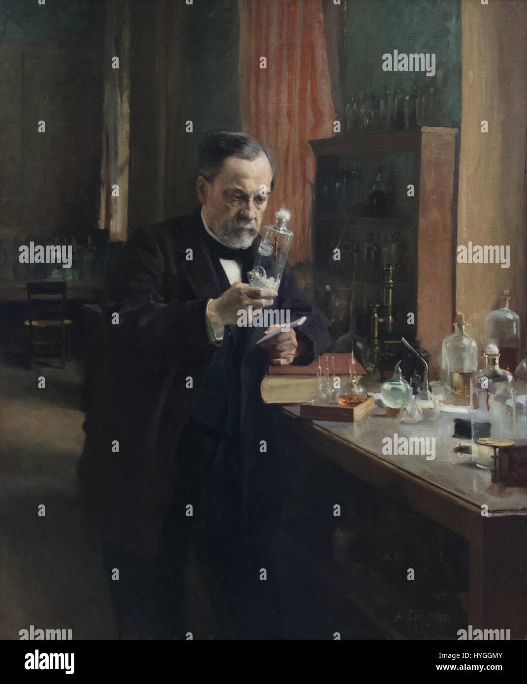 Portrait de Louis Pasteur Albert Edelfelt Foto Stock