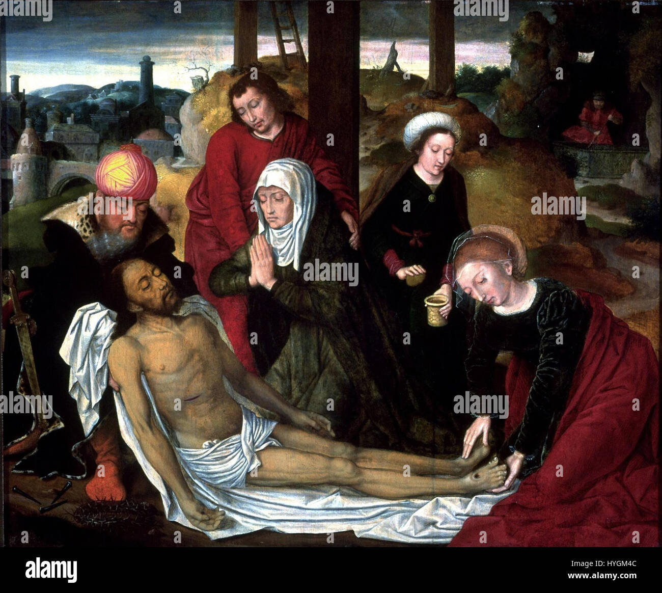 Ambrosius Benson lamento sul Cristo morto (Fine Arts Museum di San Francisco) Foto Stock