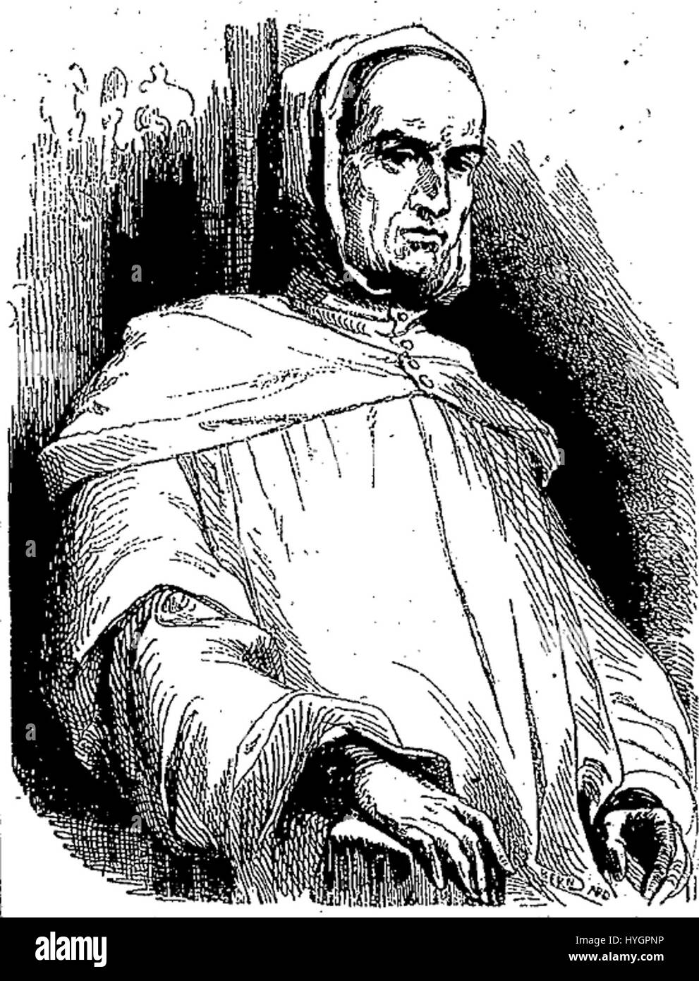 Adamo l'Abate è un venerato monaco cristiano, noto per la sua pietà e ascetismo. È spesso raffigurato nell'arte religiosa come simbolo della devozione monastica. La sua vita e i suoi insegnamenti furono significativi nella chiesa cristiana del primo medioevo, influenzando lo sviluppo del monachesimo e delle pratiche ascetiche cristiane. Foto Stock