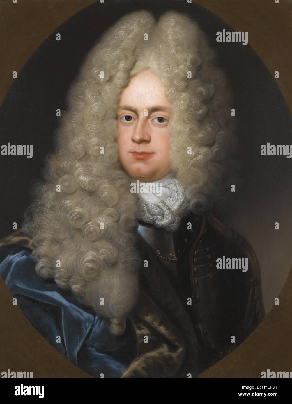 Il ritratto di Christoph Bernhard Francke "Bildnis des August Ferdinand von Braunschweig Bevern" ritrae il duca di Braunschweig, sottolineando il suo status nobile e la sua presenza regale nel XVIII secolo. Foto Stock