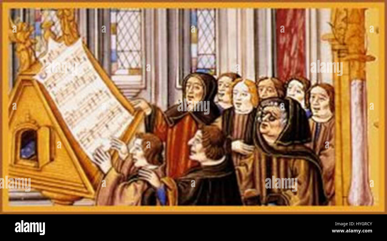 Johannes Ockeghem fu un importante compositore belga dell'epoca rinascimentale, noto per il suo intricato stile polifonico. Compose messe, mottetti e chanson, influenzando compositori successivi come Josquin des Prez. Foto Stock