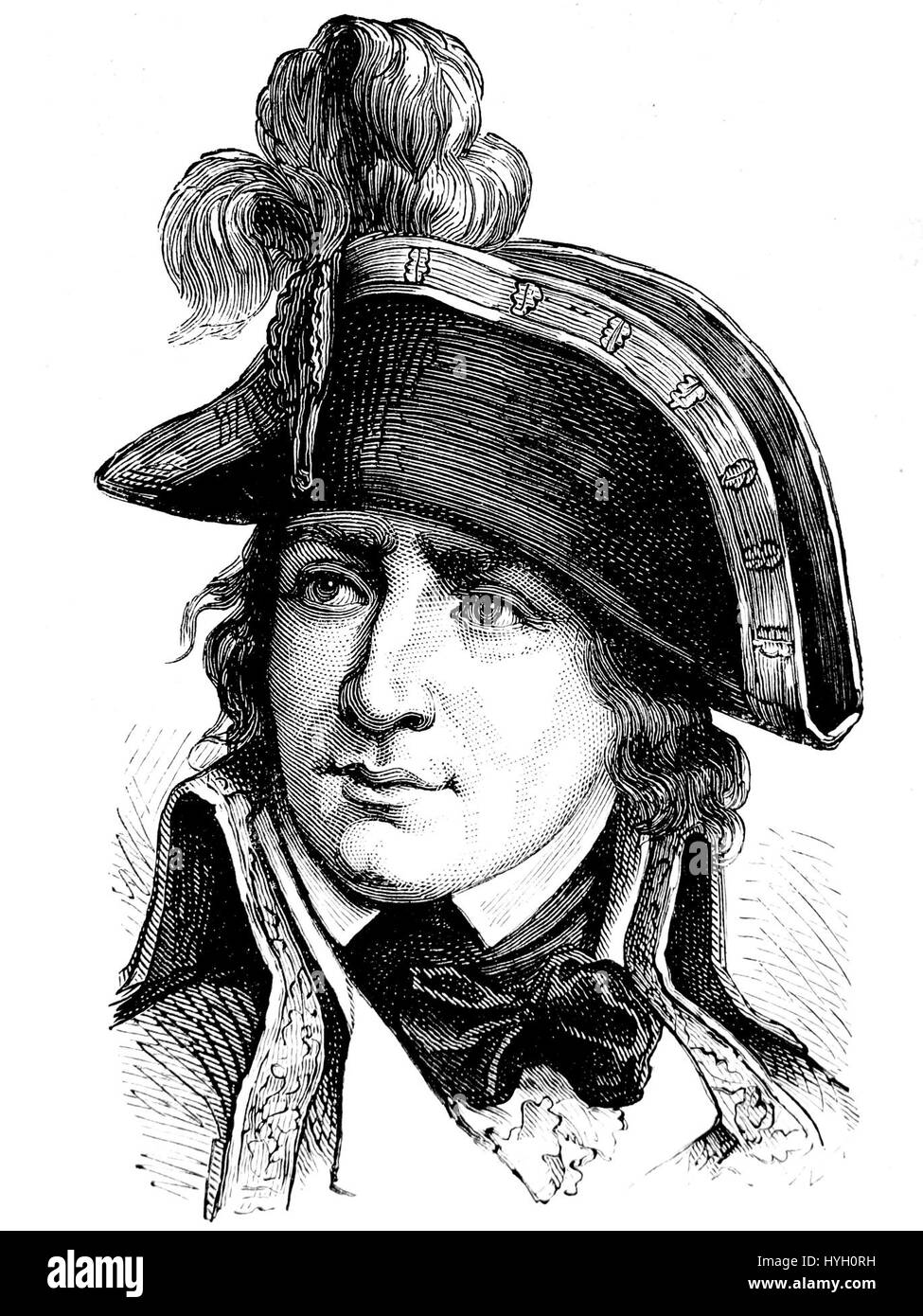 AduC 188 Pichegru (Jean-Charles Pichegru) è stato un generale francese durante le guerre rivoluzionarie. Noto per la sua leadership in diverse campagne, in particolare nella battaglia di Fleurus, Pichegru giocò un ruolo chiave nella storia militare francese tra la fine del XVIII secolo e l'inizio del XIX secolo. Foto Stock