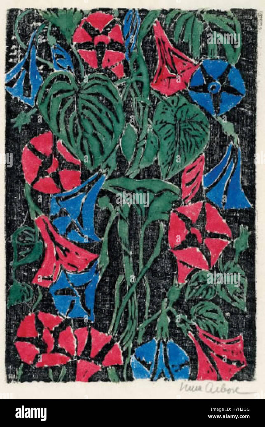 "Zorele" di Nina Arbore è un dipinto o una rappresentazione di una scena tradizionale rumena, probabilmente raffigurante la vita rurale o i costumi popolari della patria dell'artista. Foto Stock