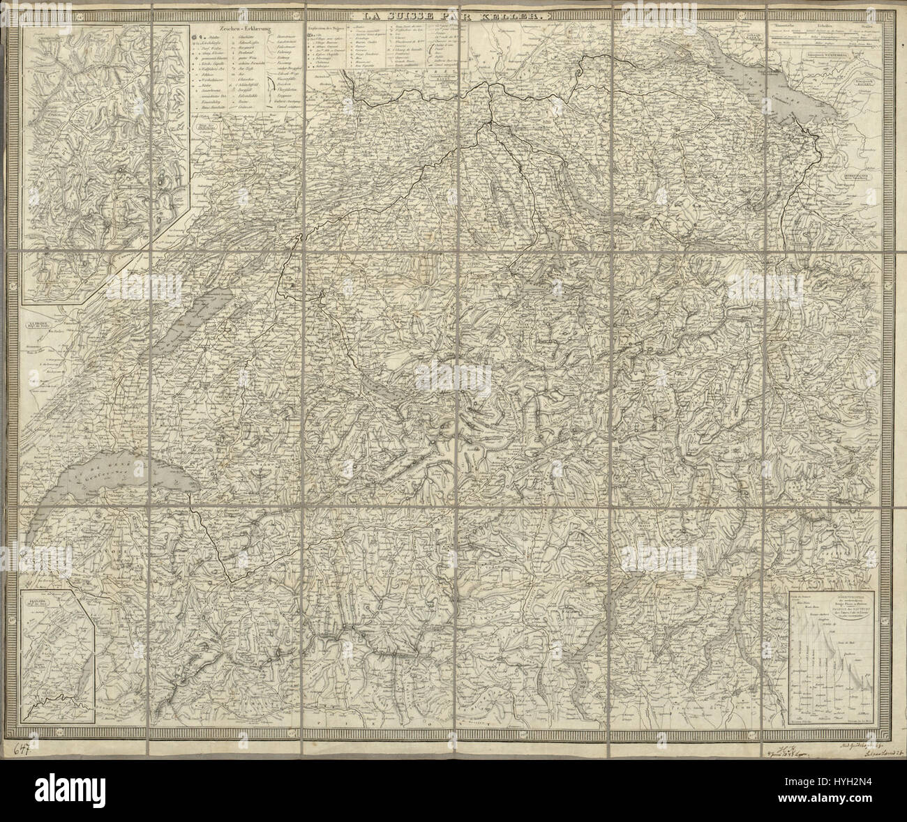 La mappa "Sveits no nb krt 00924", prodotta in Svizzera, fornisce informazioni cartografiche dettagliate sul paesaggio svizzero. Questa mappa storica include caratteristiche del terreno, insediamenti e divisioni regionali. Foto Stock