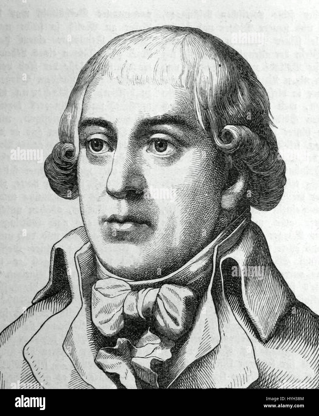 Gottfried August Bürger è stato un poeta tedesco, meglio conosciuto per le sue ballate e i temi romantici. Le sue opere spesso riflettevano profonde espressioni emotive e la connessione tra natura e sentimento umano. Foto Stock