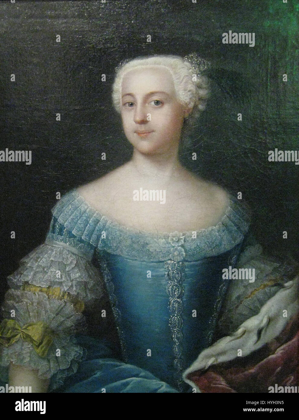 Catherine II in gioventù da P.A. Lisiewska (de Gasc), 1742, il Museo Russo Foto Stock