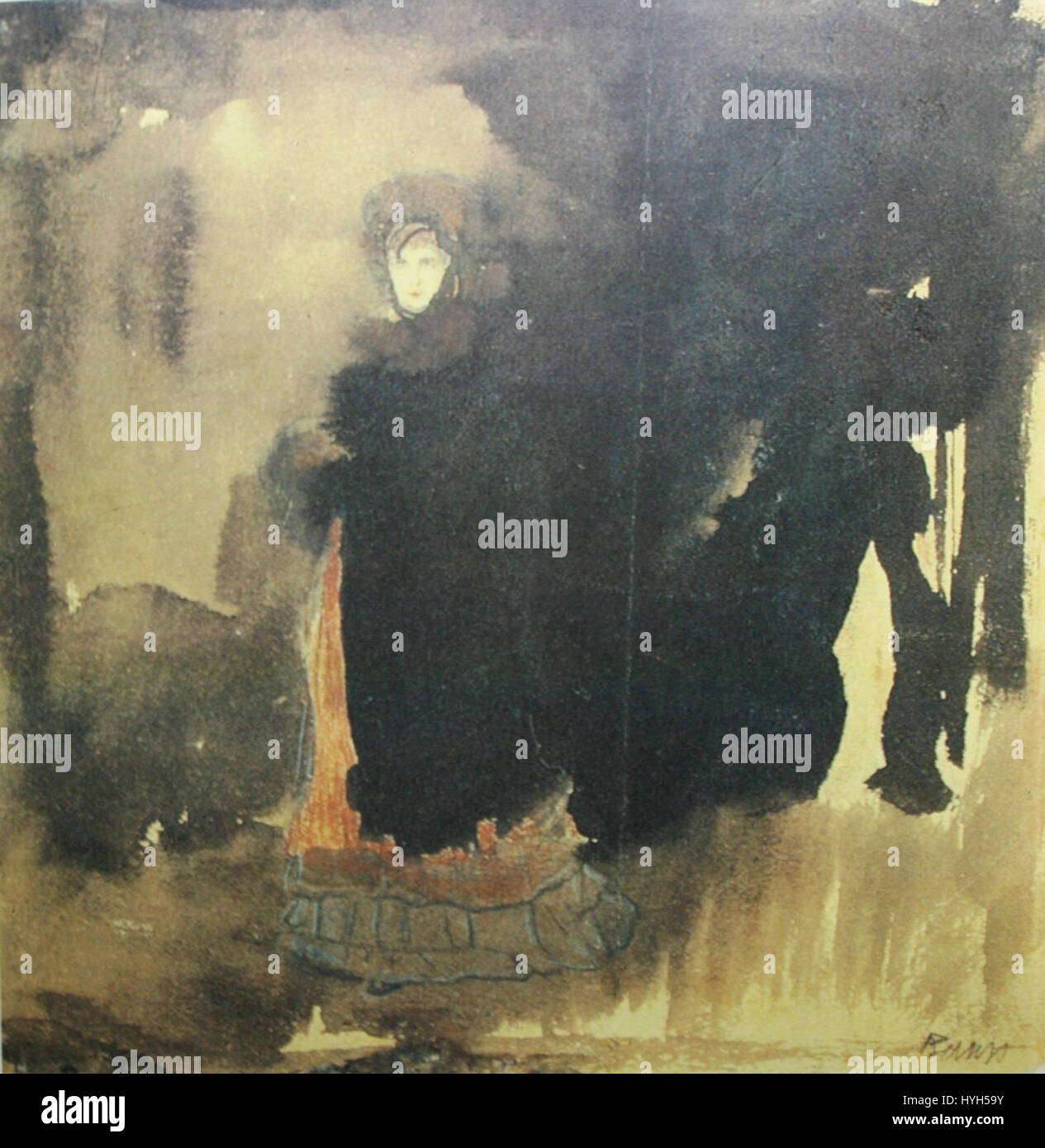 "Neznakomka" di Bakst è un costume teatrale che esemplifica il contributo dell'artista al Balletto Russo. Riflette la sua padronanza di elementi audaci, colorati e simbolici nel design dei costumi per la performance art. Foto Stock