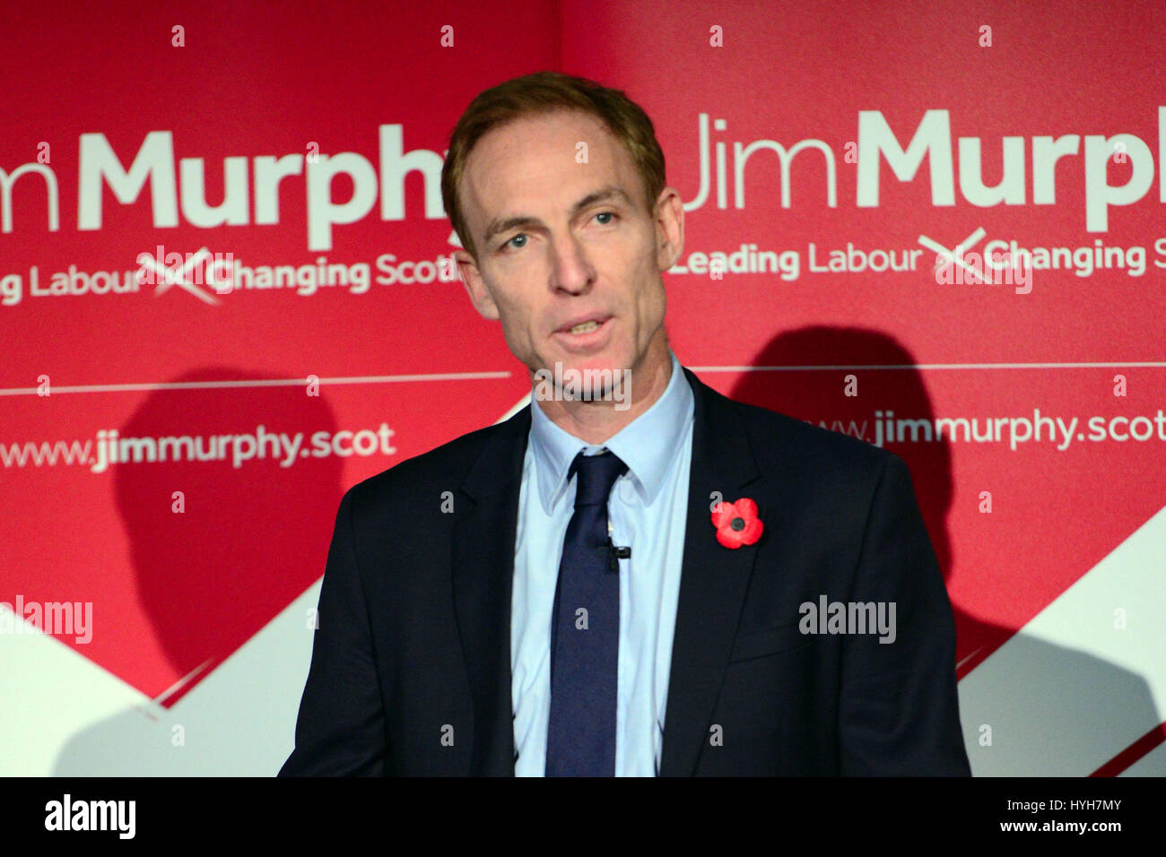 Immagine del file: Jim Murphy MP, che è stata eletta come la nuova manodopera scozzese leader, annunciando la sua candidatura dopo le dimissioni dell ex leader Johann Lamont Foto Stock