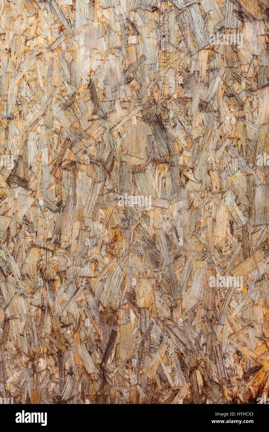 Texture di legno. Osb pannello di legno per la decorazione di sfondo Foto Stock