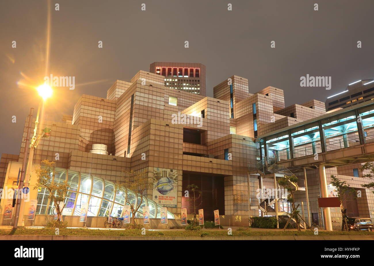 World Trade Center notte cityscape in Taipei Taiwan. Foto Stock