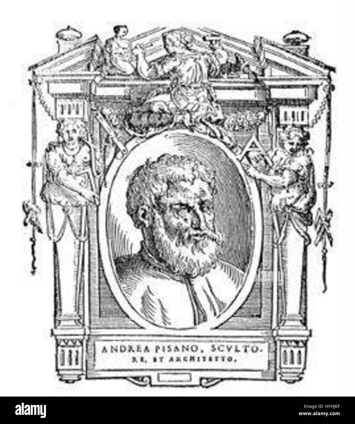 "Le vite" di Andrea Pisano è un'opera chiave nello studio dell'arte rinascimentale italiana. I contributi di Pisano alla scultura e la sua influenza sull'arte del primo Rinascimento sono visti attraverso le sue dettagliate opere religiose. Foto Stock