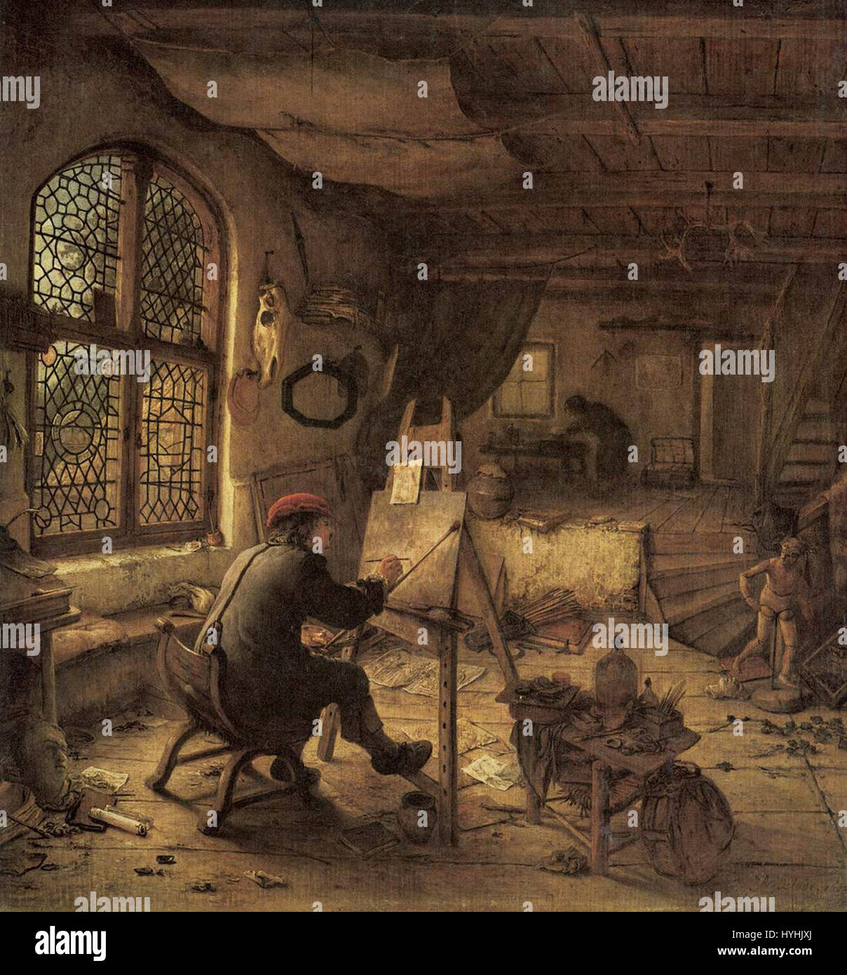 Adriaen van Ostade pittore nel suo studio di WGA16748 Foto Stock