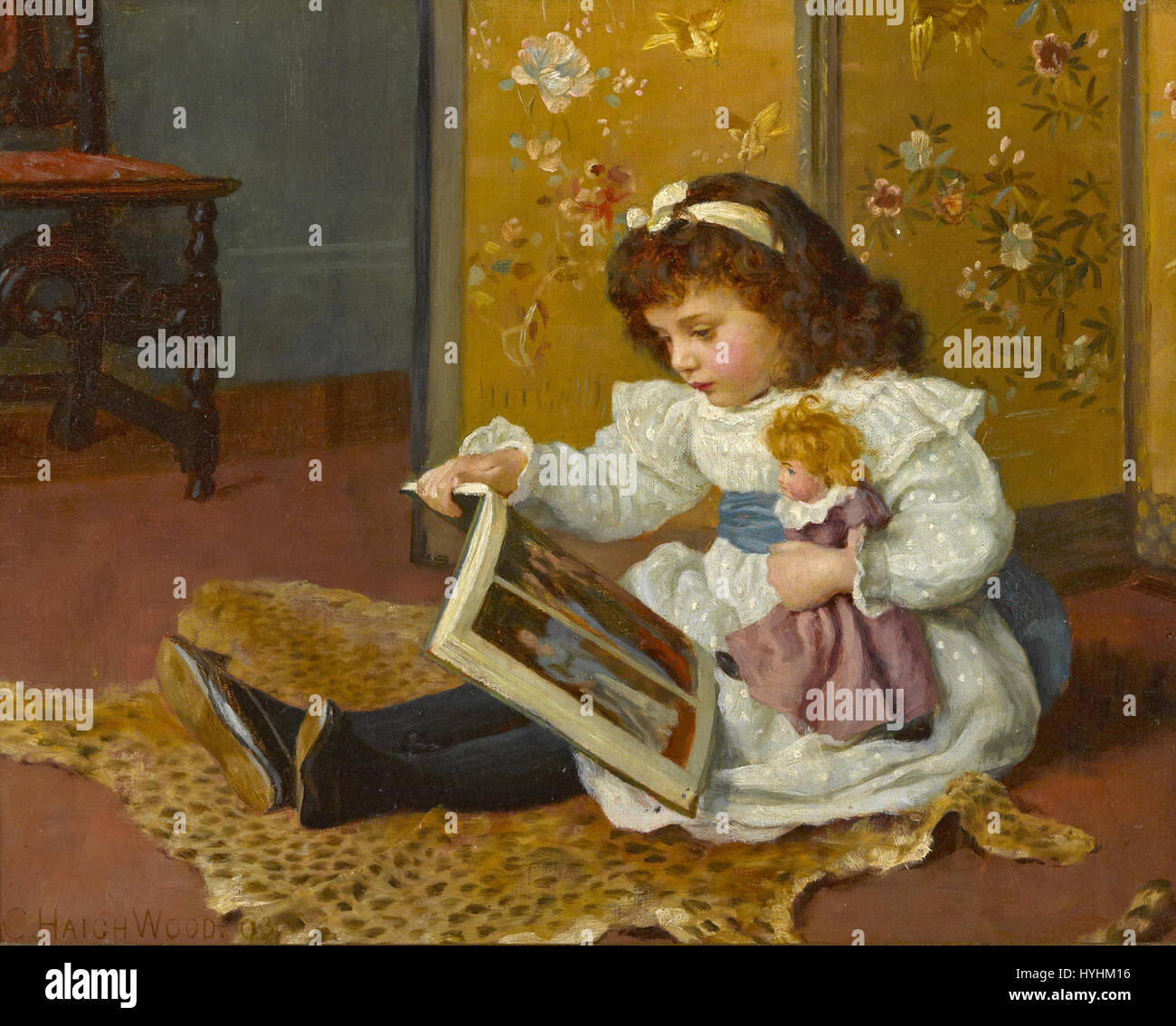 Charles Haigh Storytime in legno Foto Stock