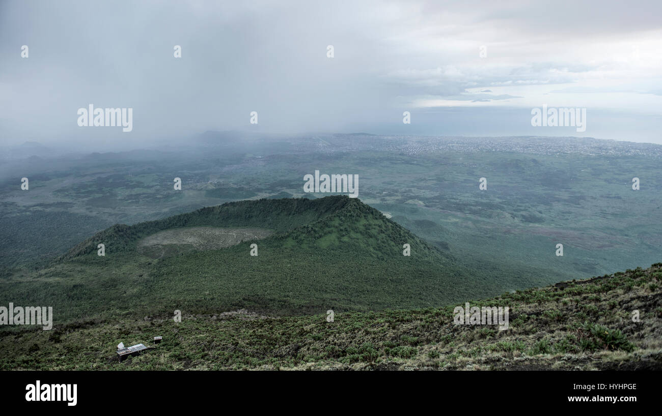 Vulcano nyiragongo, nord Kivu, NELLA REPUBBLICA DEMOCRATICA DEL CONGO Foto Stock