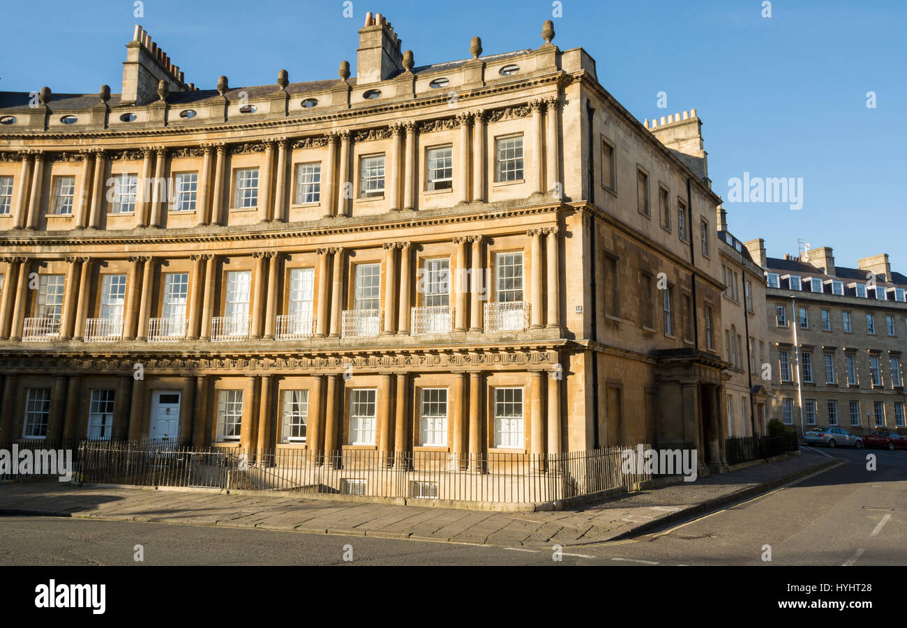 Bathstone terrazze a Bath, Inghilterra. Foto Stock