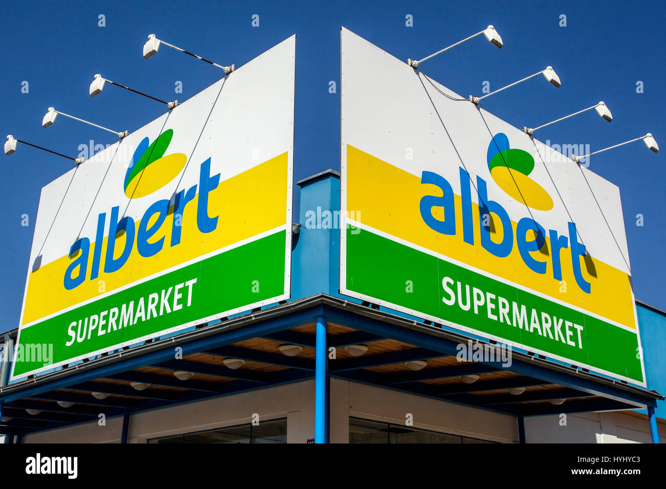 Albert segno logo, supermercato, Repubblica Ceca Foto Stock