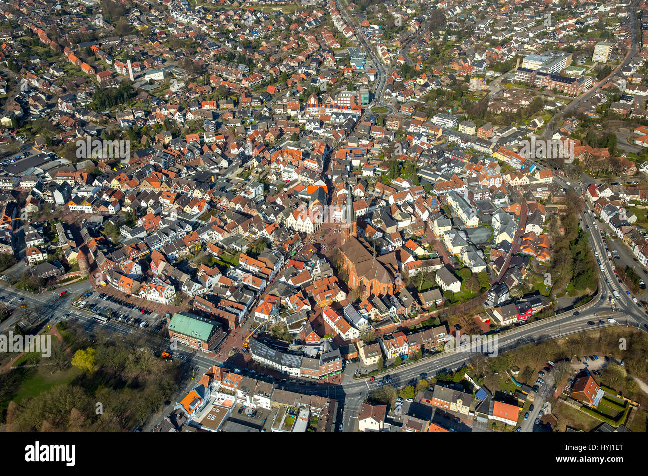 Downtown, Haltern Centro, Haltern am See, distretto della Ruhr, Nord Reno-Westfalia, Germania Foto Stock